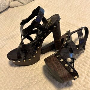 Chocolate strappy sandals